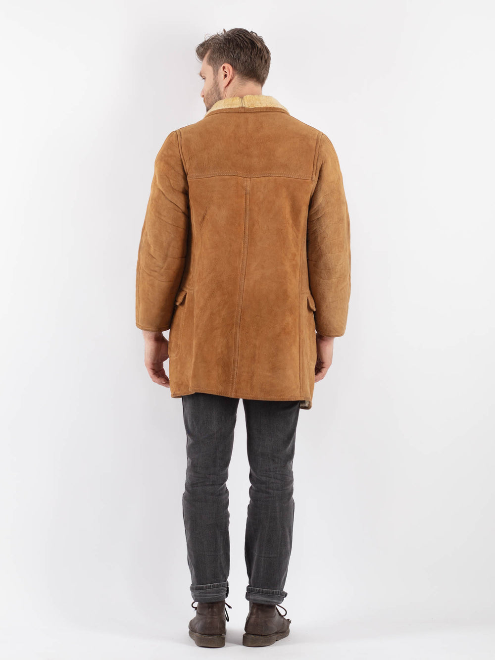 Vintage 80's Men Sheepskin in BrownZ614