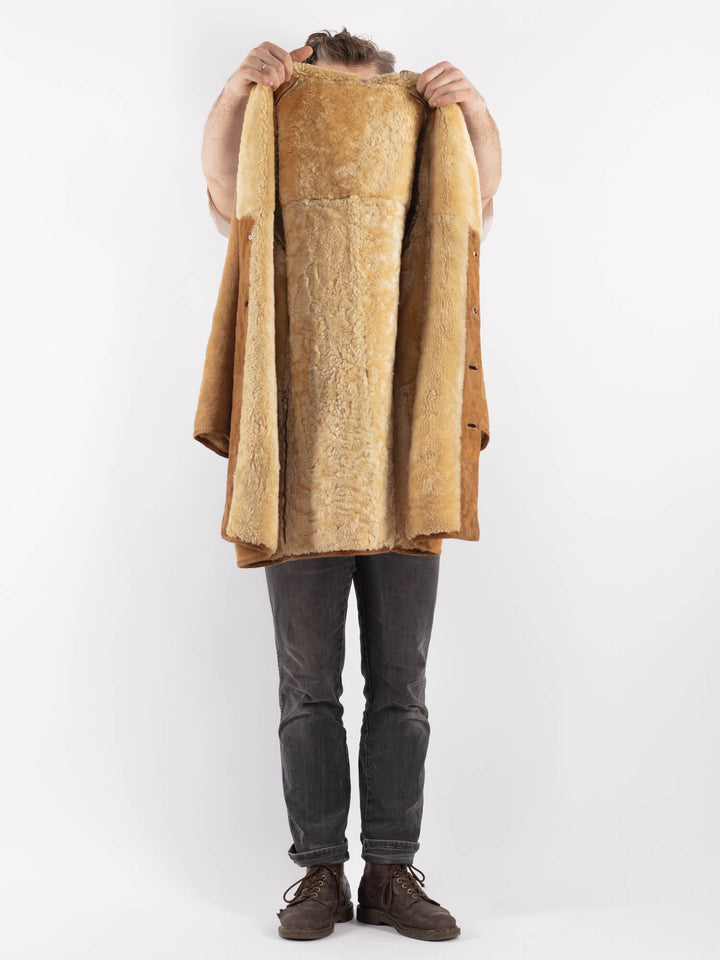 Vintage 80's Men Sheepskin in BrownZ614