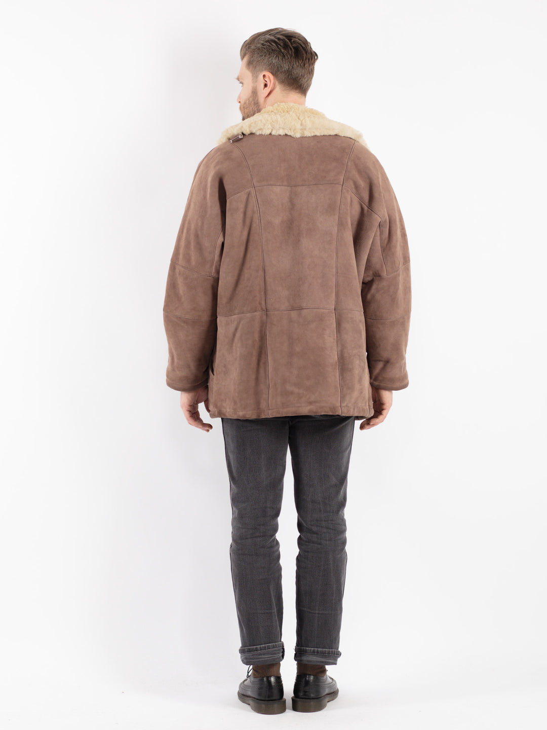 Vintage 70's Men Sheepskin Coat in BeigeZ400
