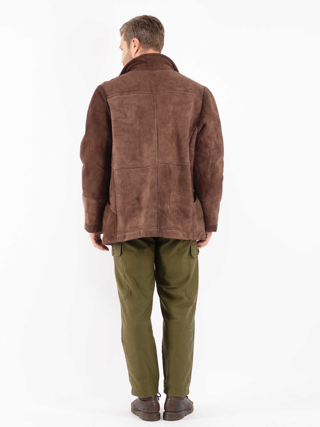 Vintage 70's Men Sheepskin Jacket in Brown