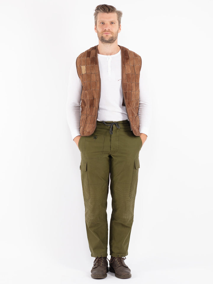 Vintage 70's Men Sheepskin Vest in Brown