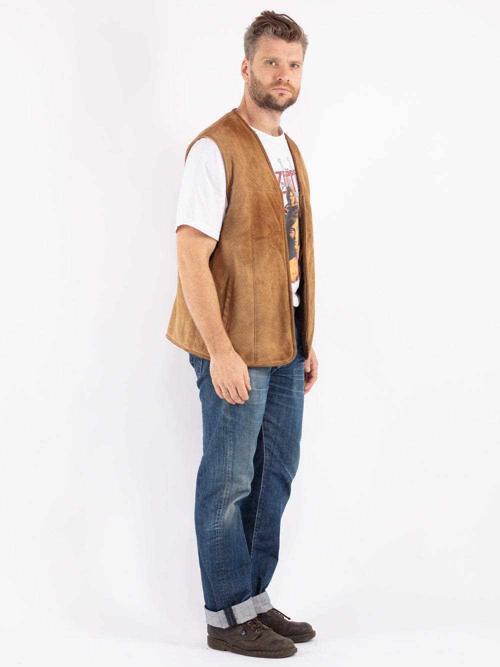 Vintage 70's Men Sheepskin in Brown