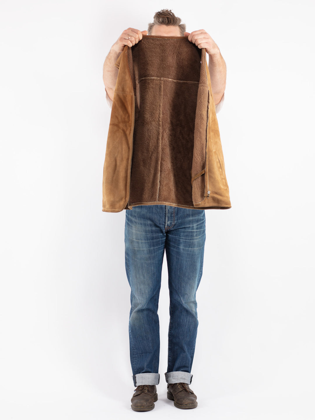 Vintage 70's Men Sheepskin in Brown