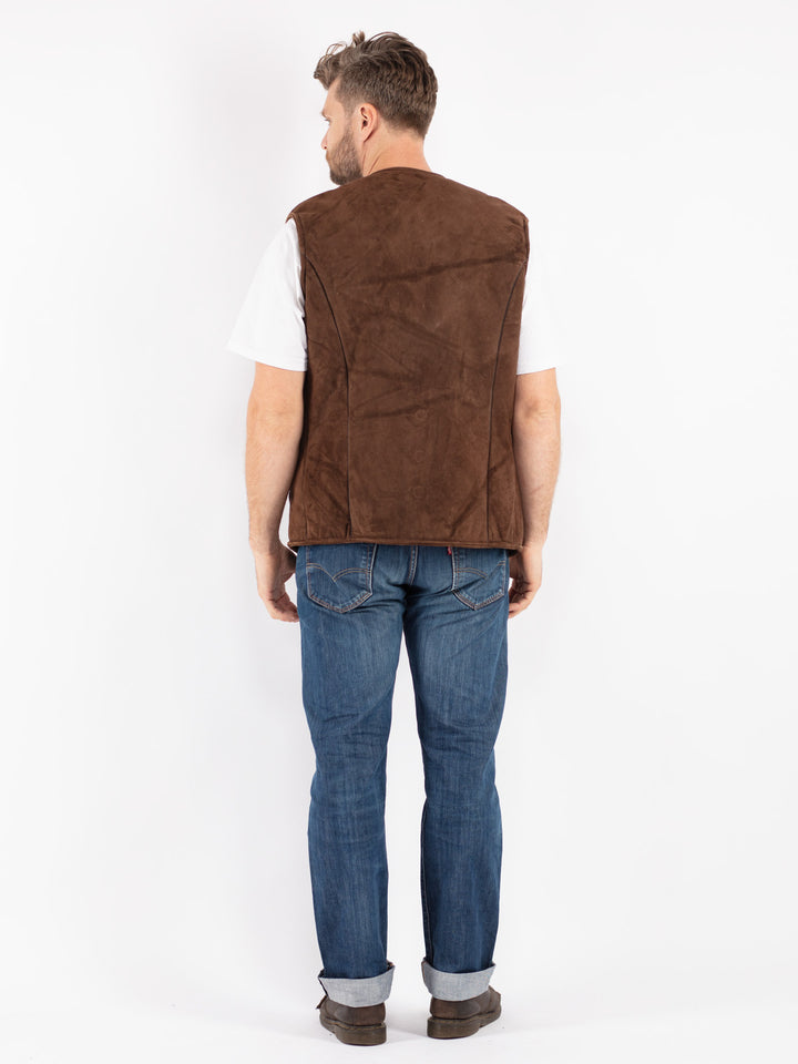 Vintage 70's Men Sheepskin Vest in