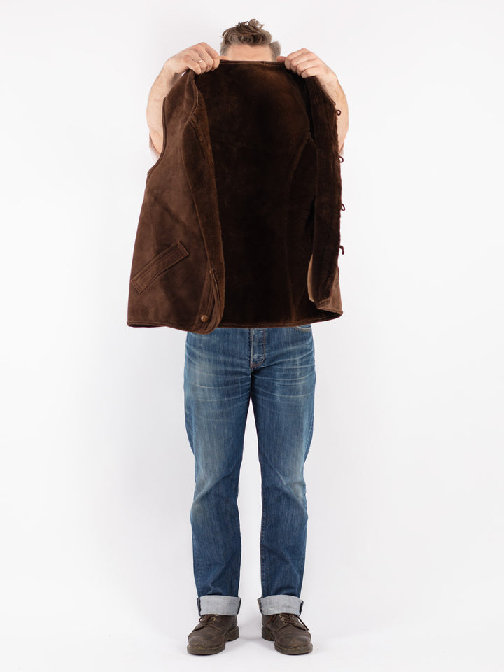 Vintage 70's Men Sheepskin Vest in