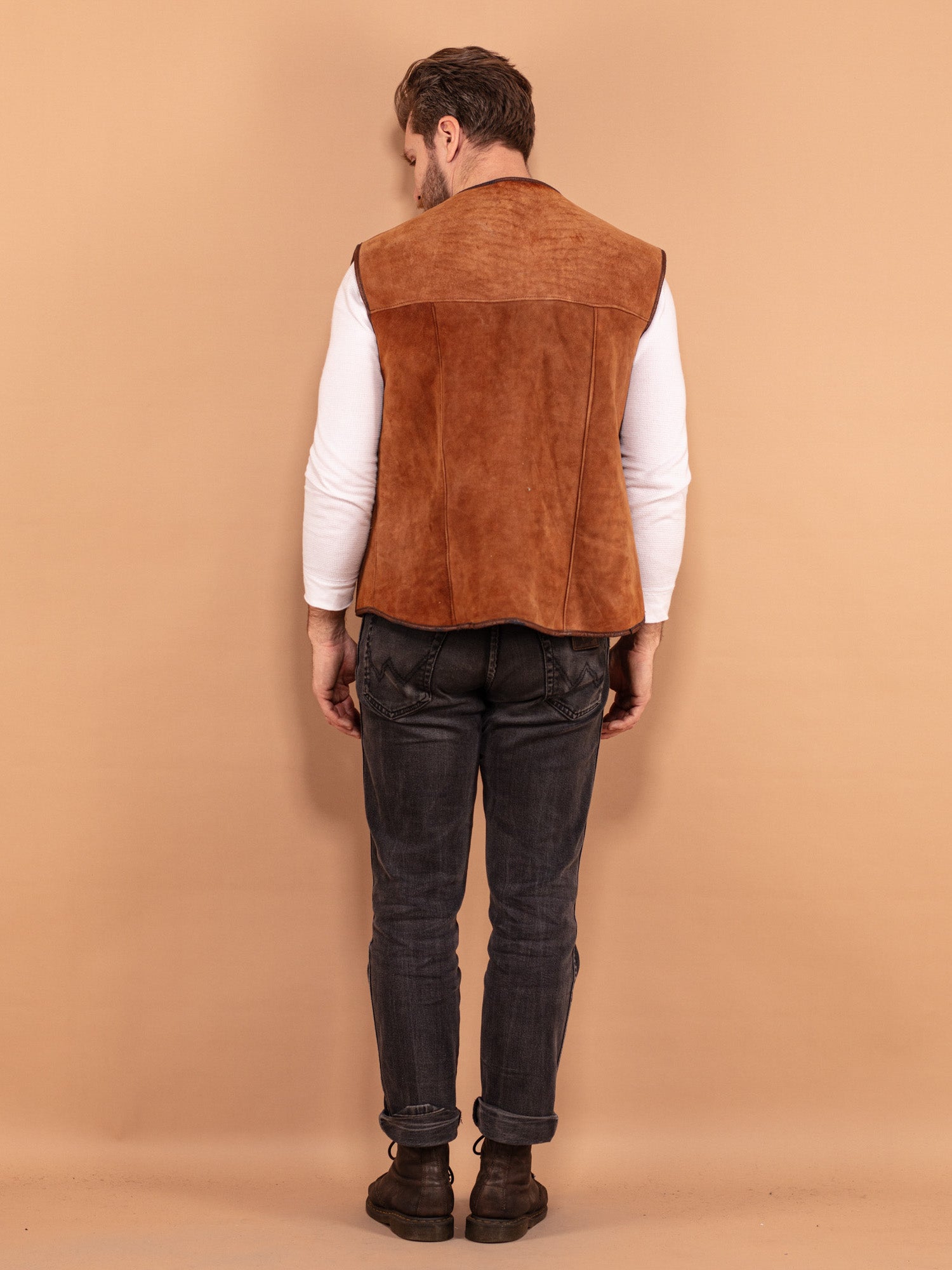 Online Vintage Store | 70's Men Sheepskin Vest | Northern Grip