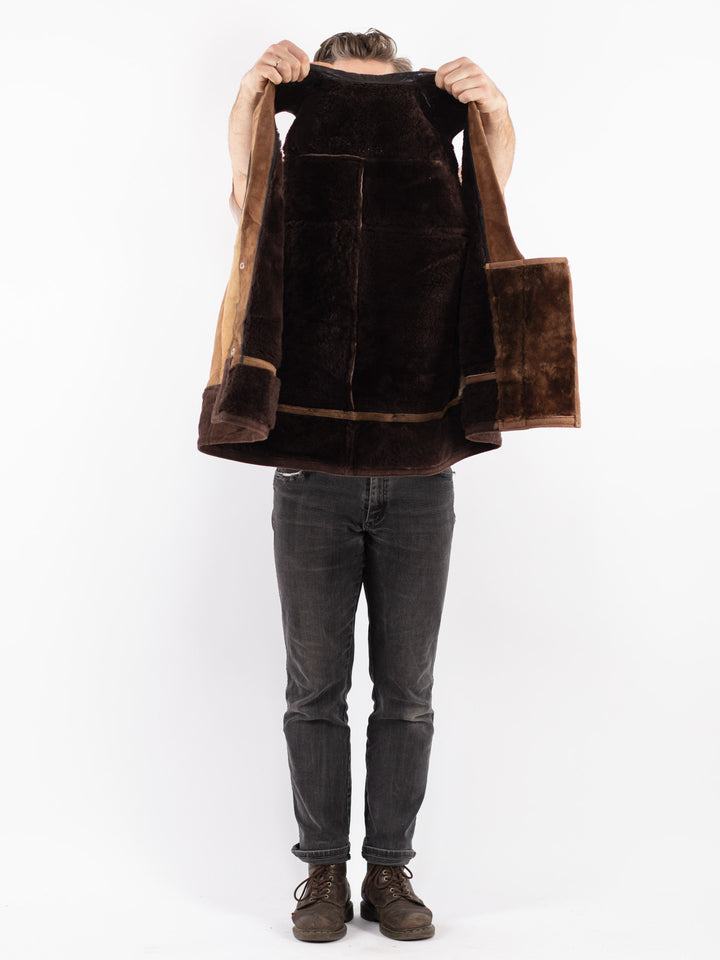 Vintage 70's Men Vest in Beige