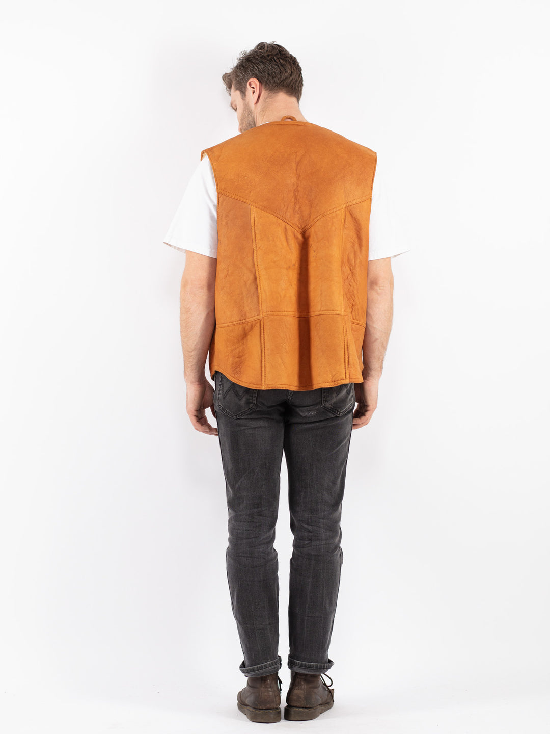 Vintage 70's Women Sheepskin Vest in Brown