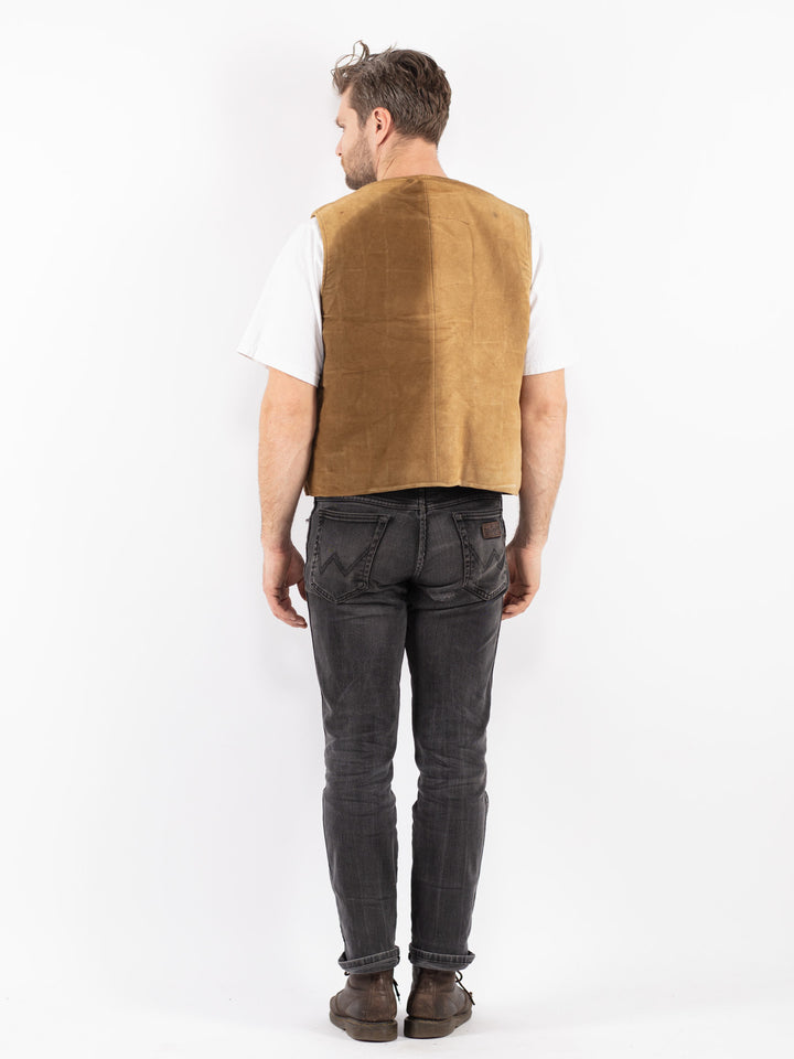 Vintage 70's Women Sheepskin Vest in Beige