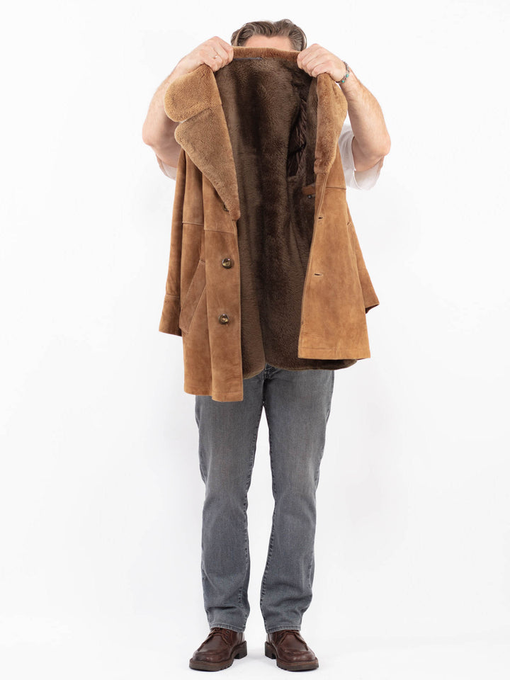 Vintage 70's Men Suede Sherpa in BeigeZ2091