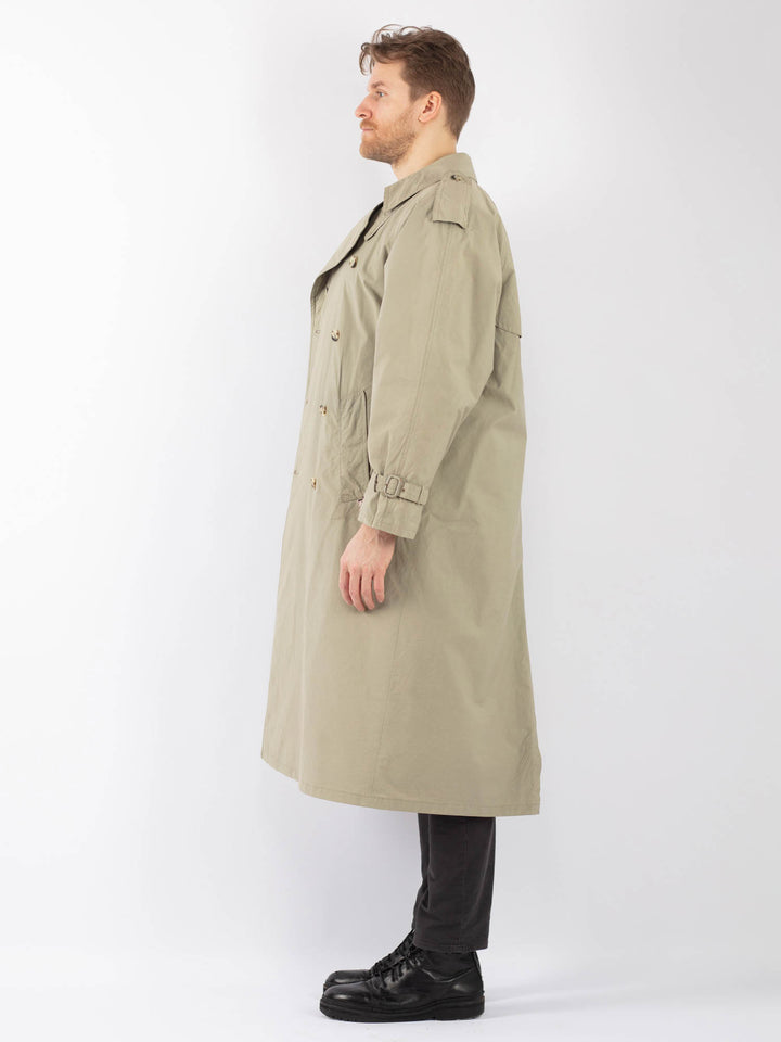 Vintage 70's Men Trench Coat in BeigeZ1245