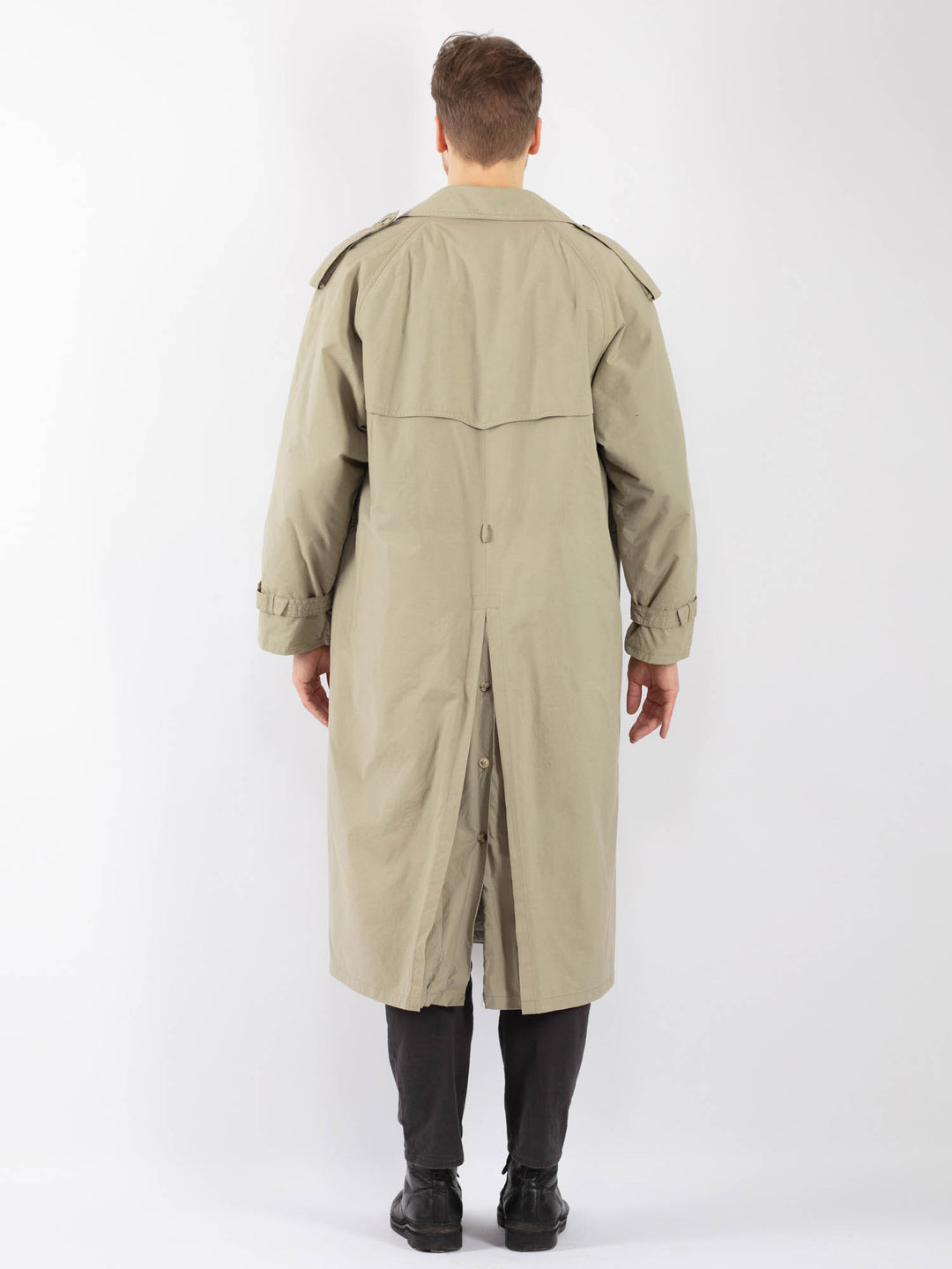 Vintage 70's Men Trench Coat in BeigeZ1245