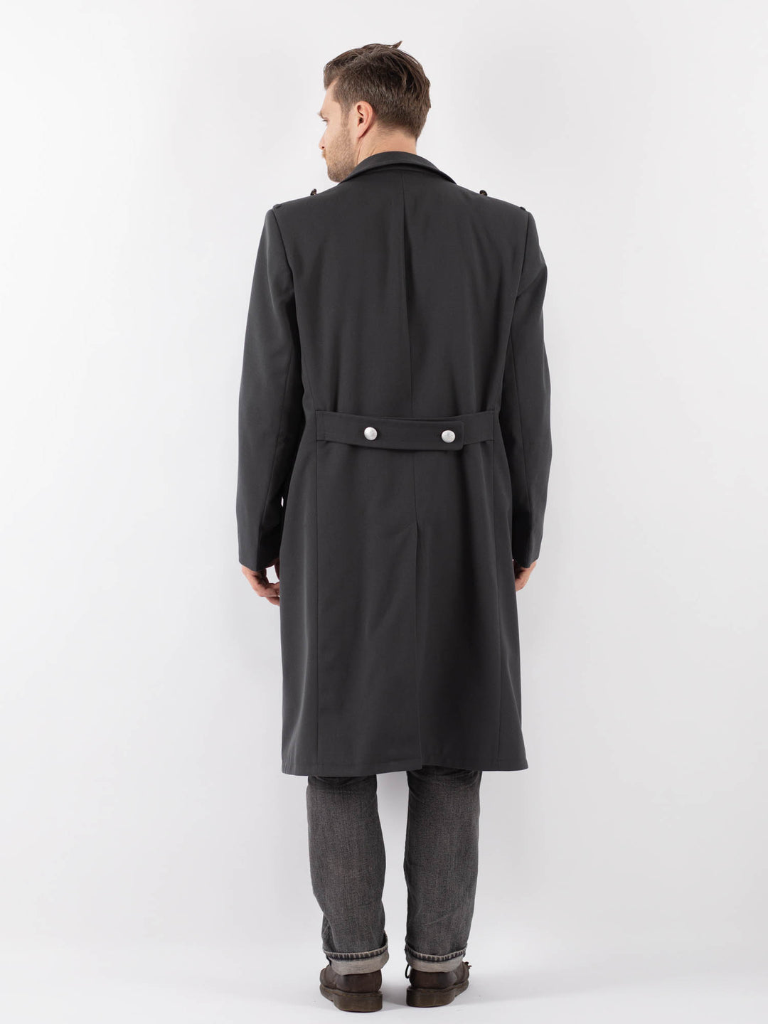 Vintage 70's Men Trench Coat in GrayZ1097