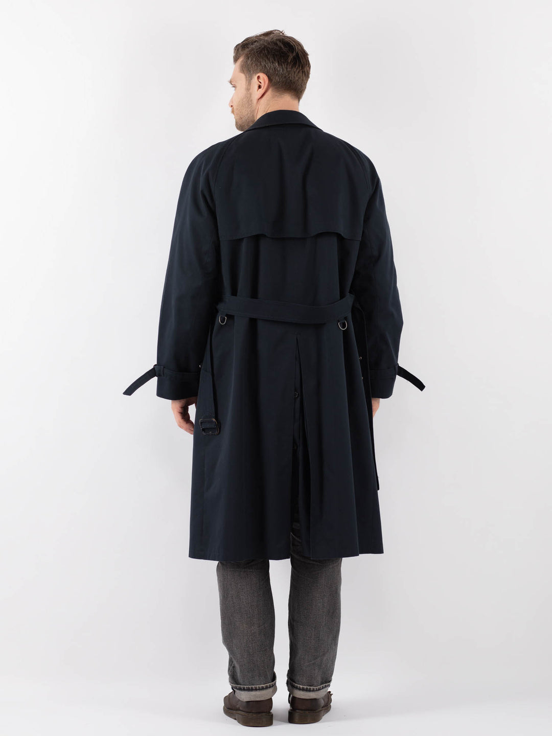 Vintage 70's Men Trench Coat in BlueZ1099