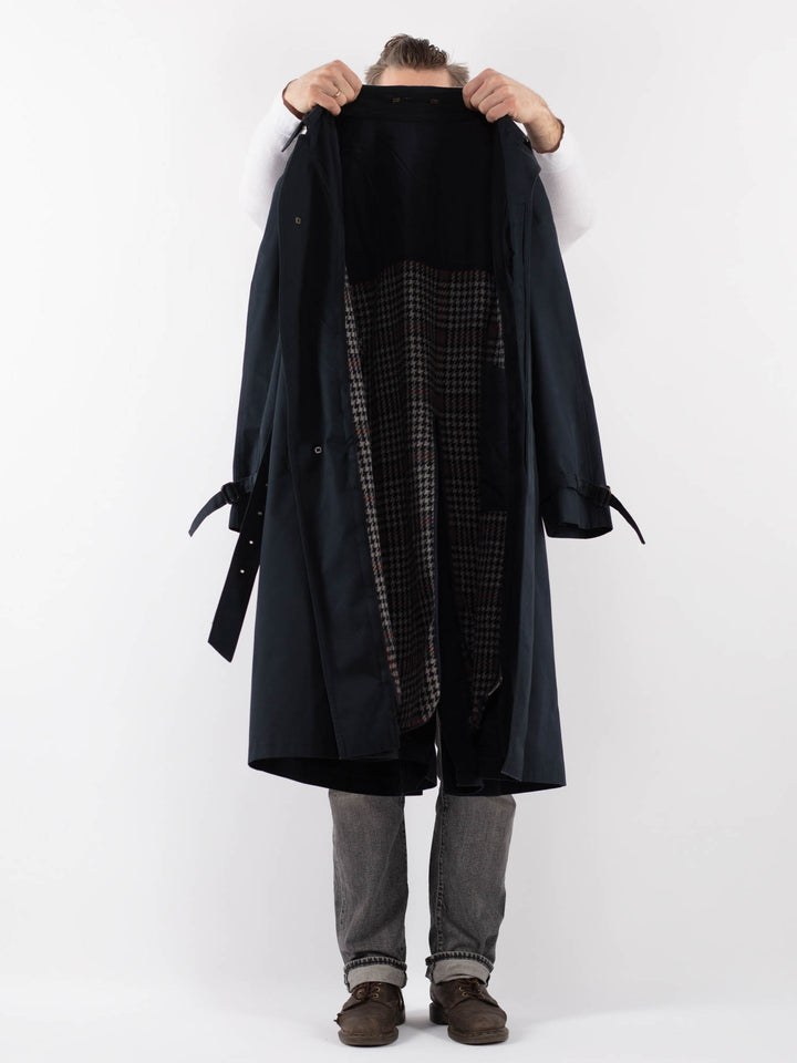 Vintage 70's Men Trench Coat in BlueZ1099