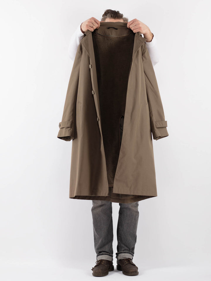 Vintage 70's Men Trench Coat in Beige