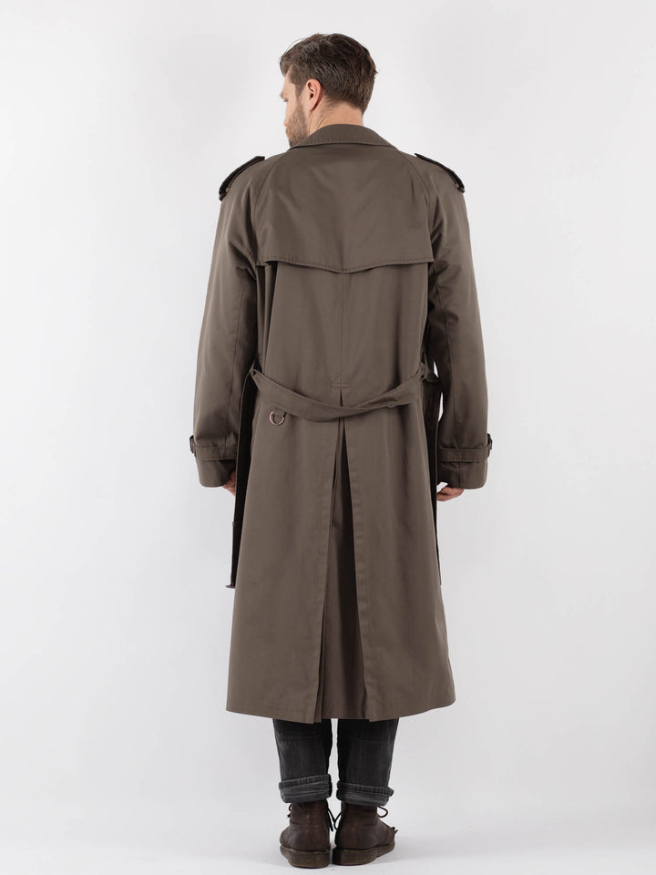 Vintage 70's Men Trench Coat in Khaki - NorthernGrip