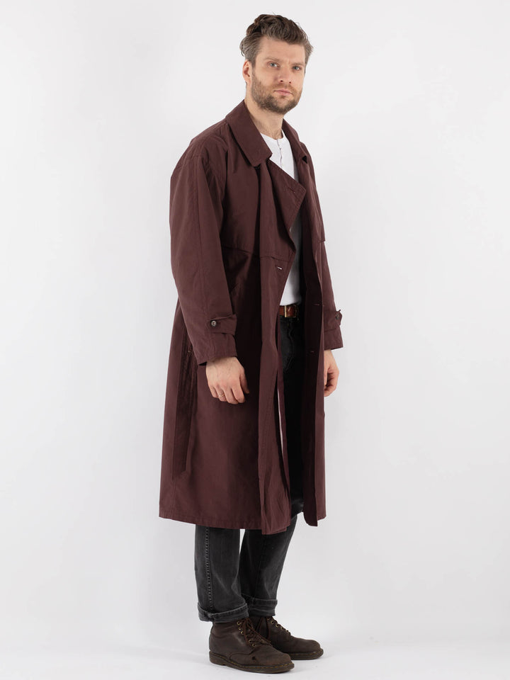 Vintage 70's Men Trench Coat in Brown