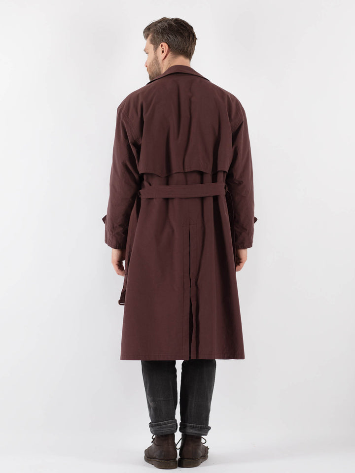 Vintage 70's Men Trench Coat in Brown