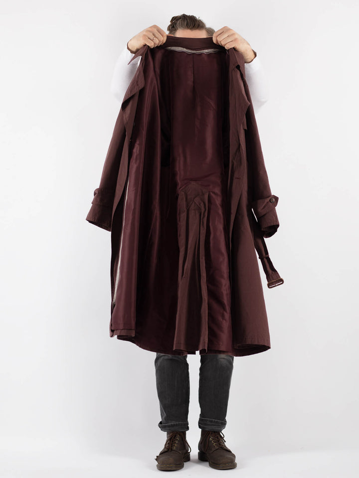 Vintage 70's Men Trench Coat in Brown