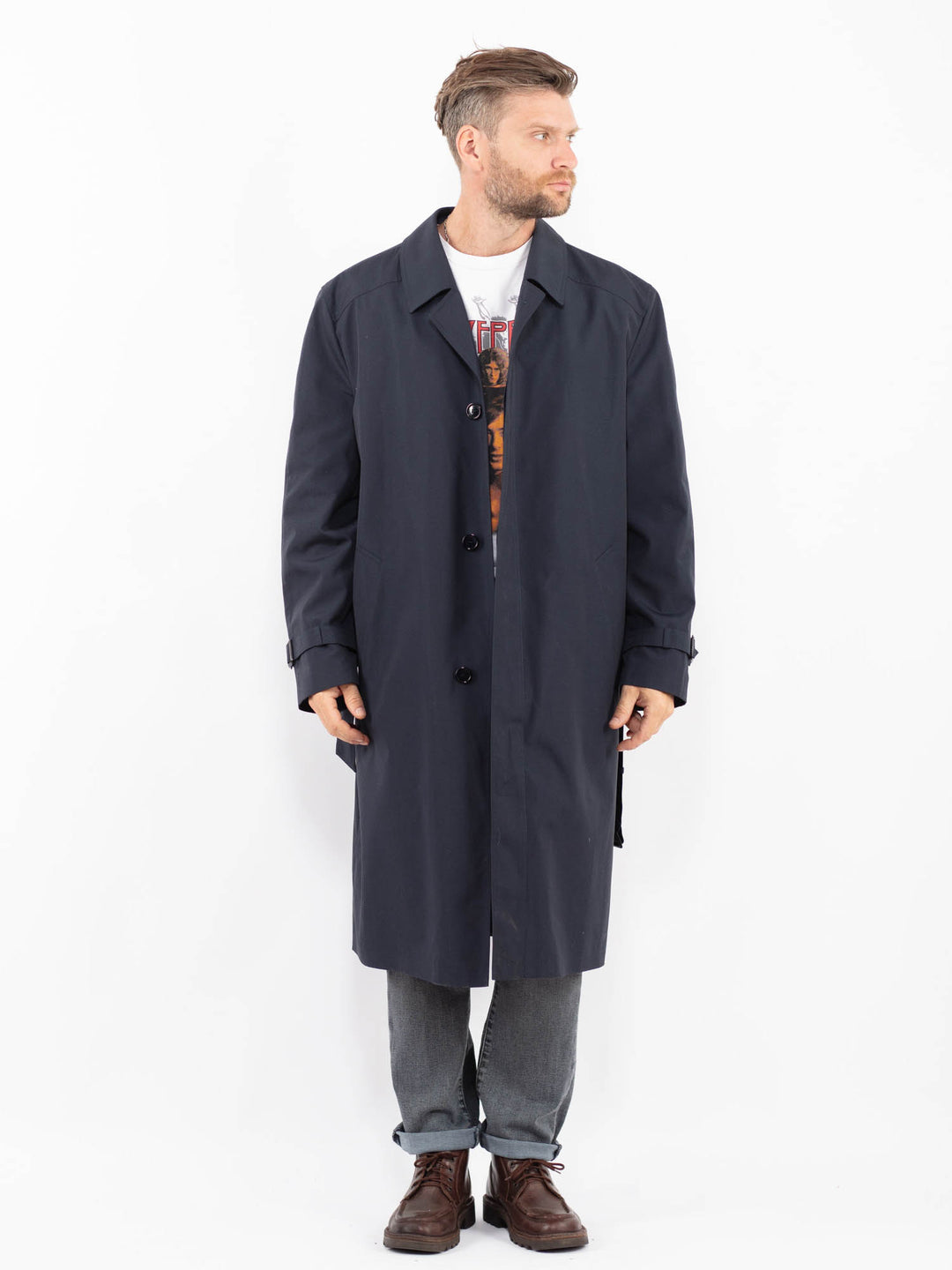 Vintage 70's Men Trench Coat in BlueZ2315