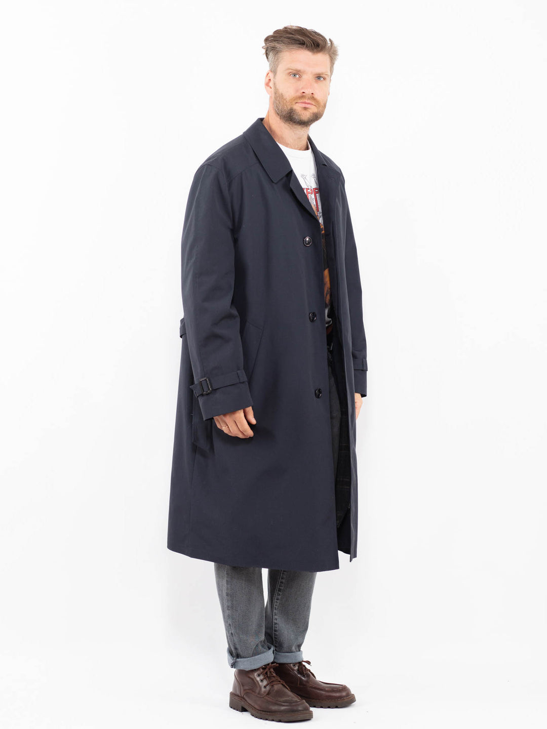 Vintage 70's Men Trench Coat in BlueZ2315