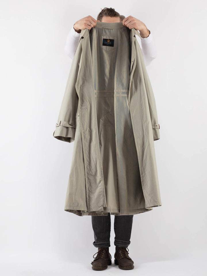Vintage 70's Men Trench Coat in Beige