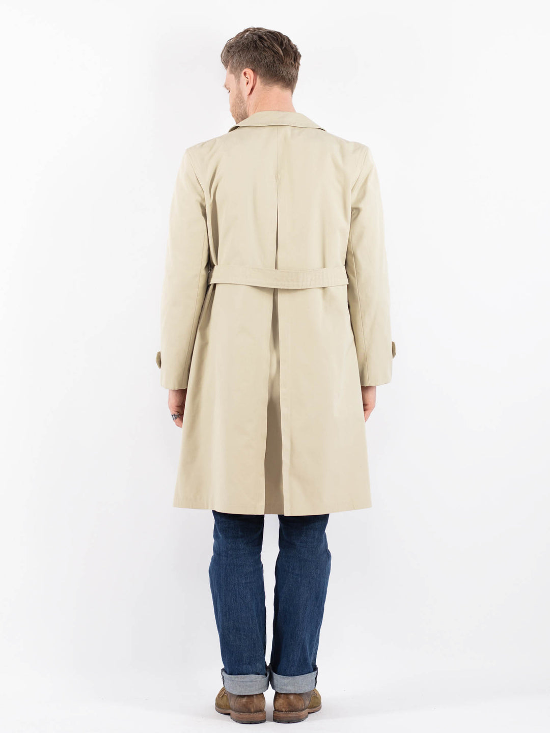Vintage 70's Men Trench Coat in BeigeZ1504
