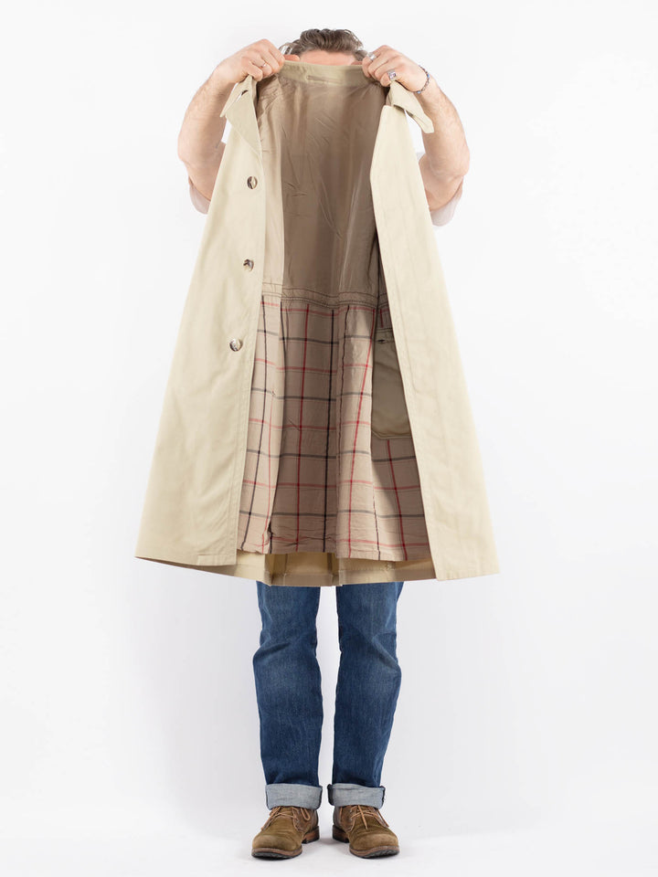 Vintage 70's Men Trench Coat in BeigeZ1504