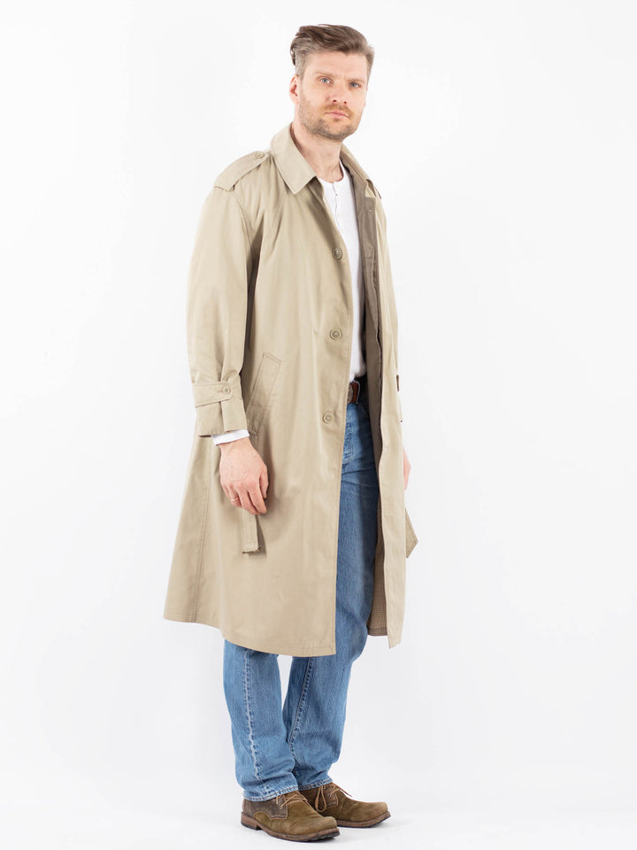 Vintage 70's Men Trench Coat in BeigeZ1461