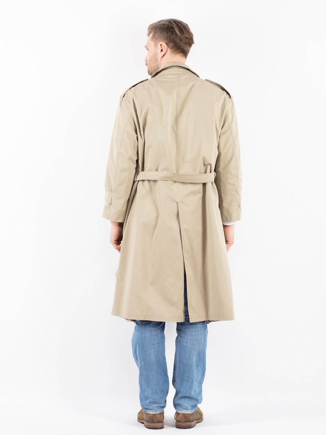 Vintage 70's Men Trench Coat in BeigeZ1461