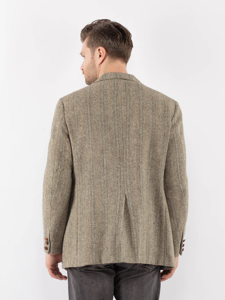 Vintage 70's Men Harris Tweed Jacket in BeigeZ1081