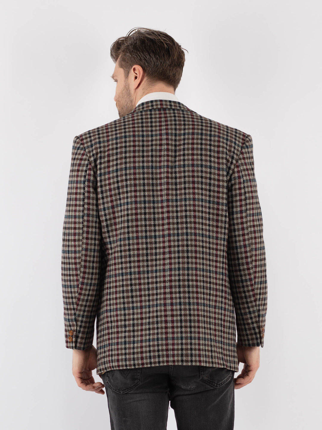 Vintage 70's Men Wool Blazer Jacket in Multi - NorthernGrip