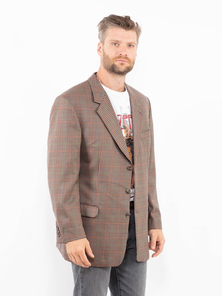 Vintage 70's Men Wool Blazer Jacket in MultiZ2320