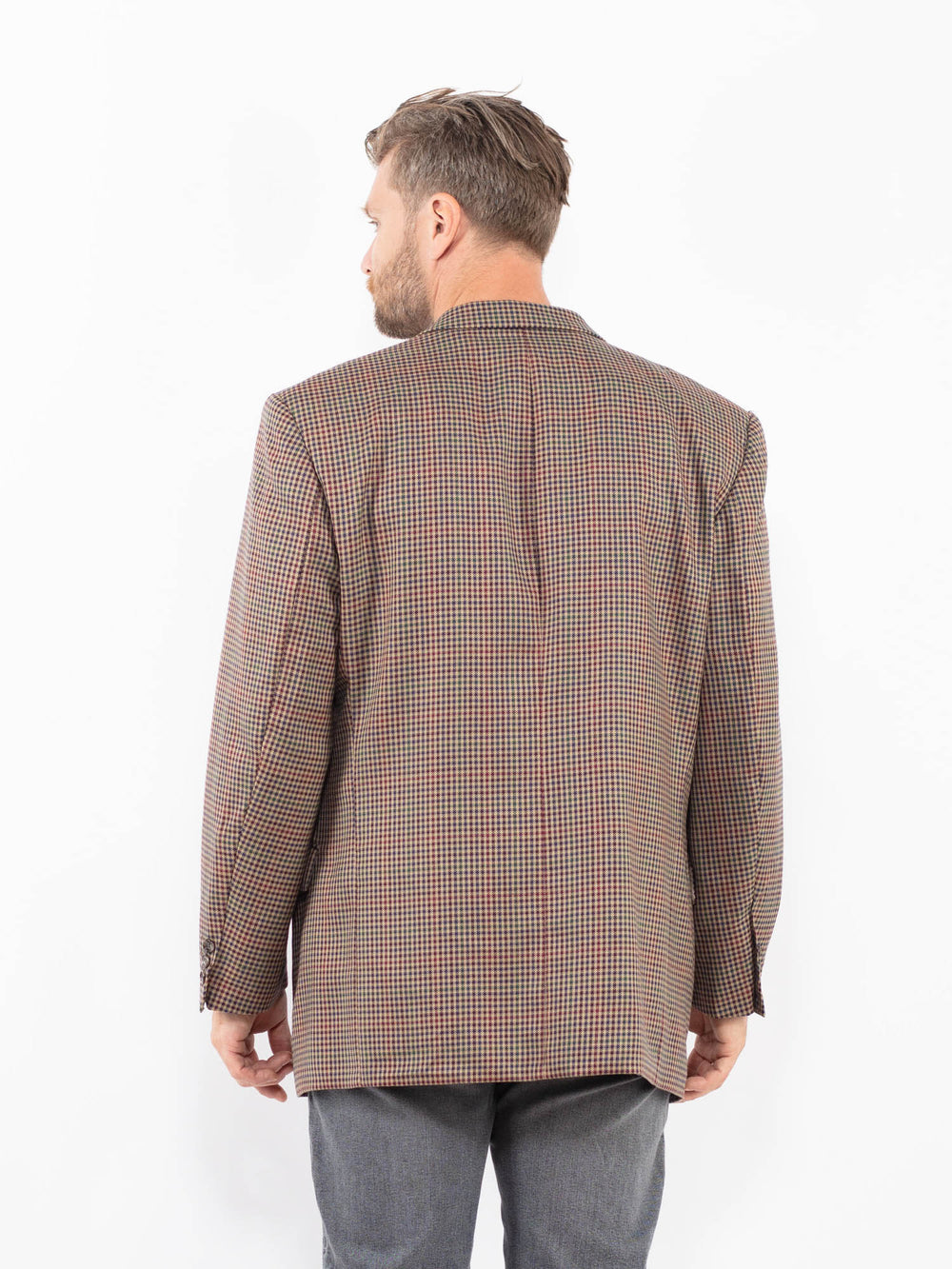 Vintage 70's Men Wool Blazer Jacket in MultiZ2320