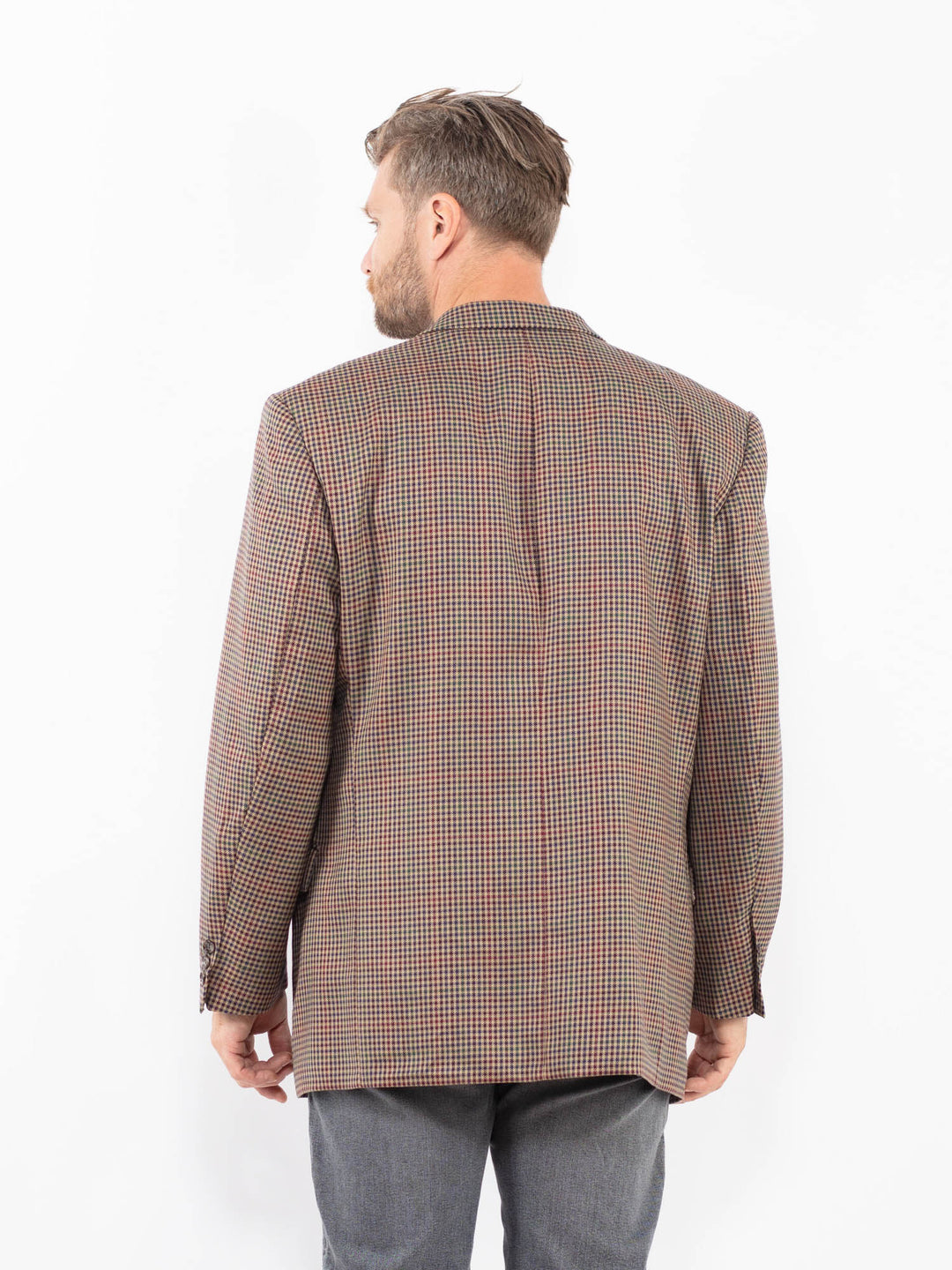Vintage 70's Men Wool Blazer Jacket in MultiZ2320