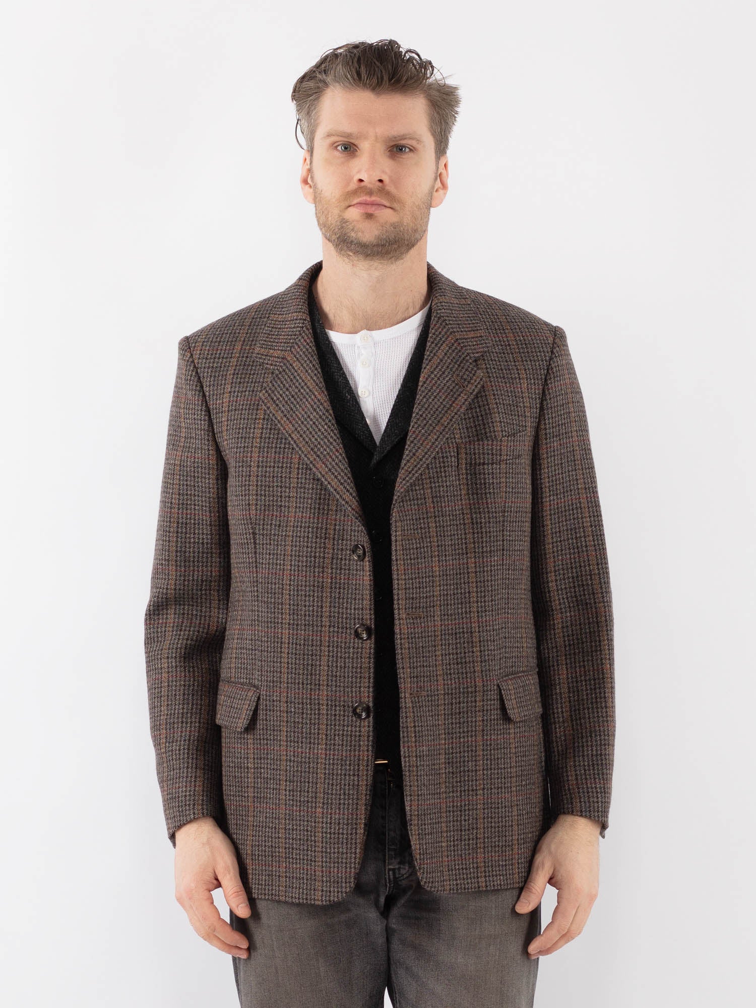 Online Vintage Store | Vintage 70's Men Wool Blazer Jacket in