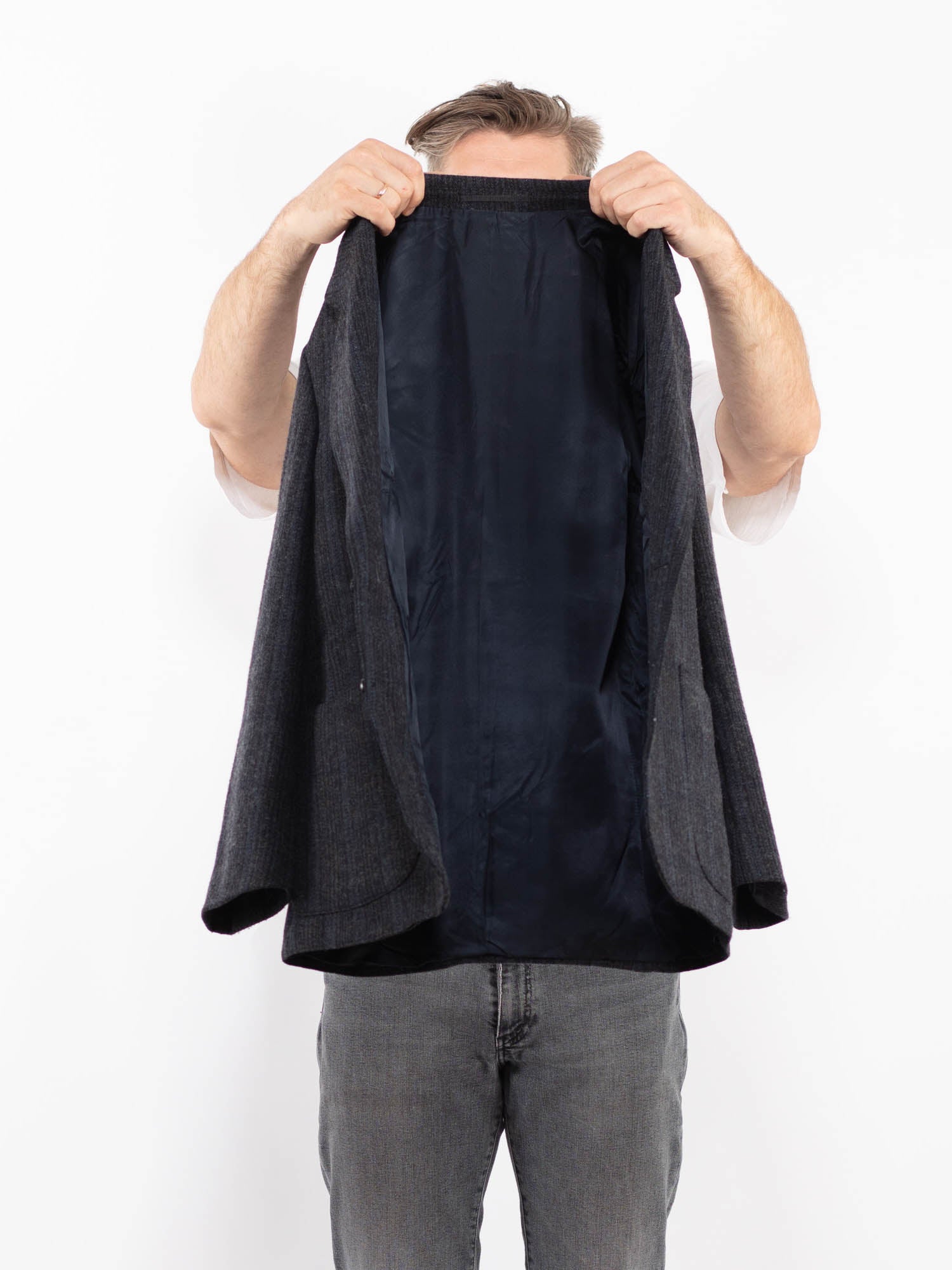 Online Vintage Store | Vintage 70's Men Wool Blazer Jacket in Gray