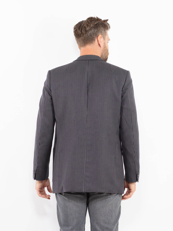 Vintage 70's Men Wool Blend Blazer Jacket in GrayZ2342
