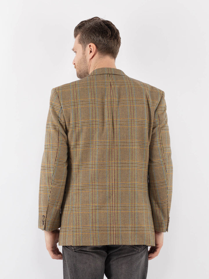 Vintage 70's Men Wool Blazer Jacket in MultiZ1055