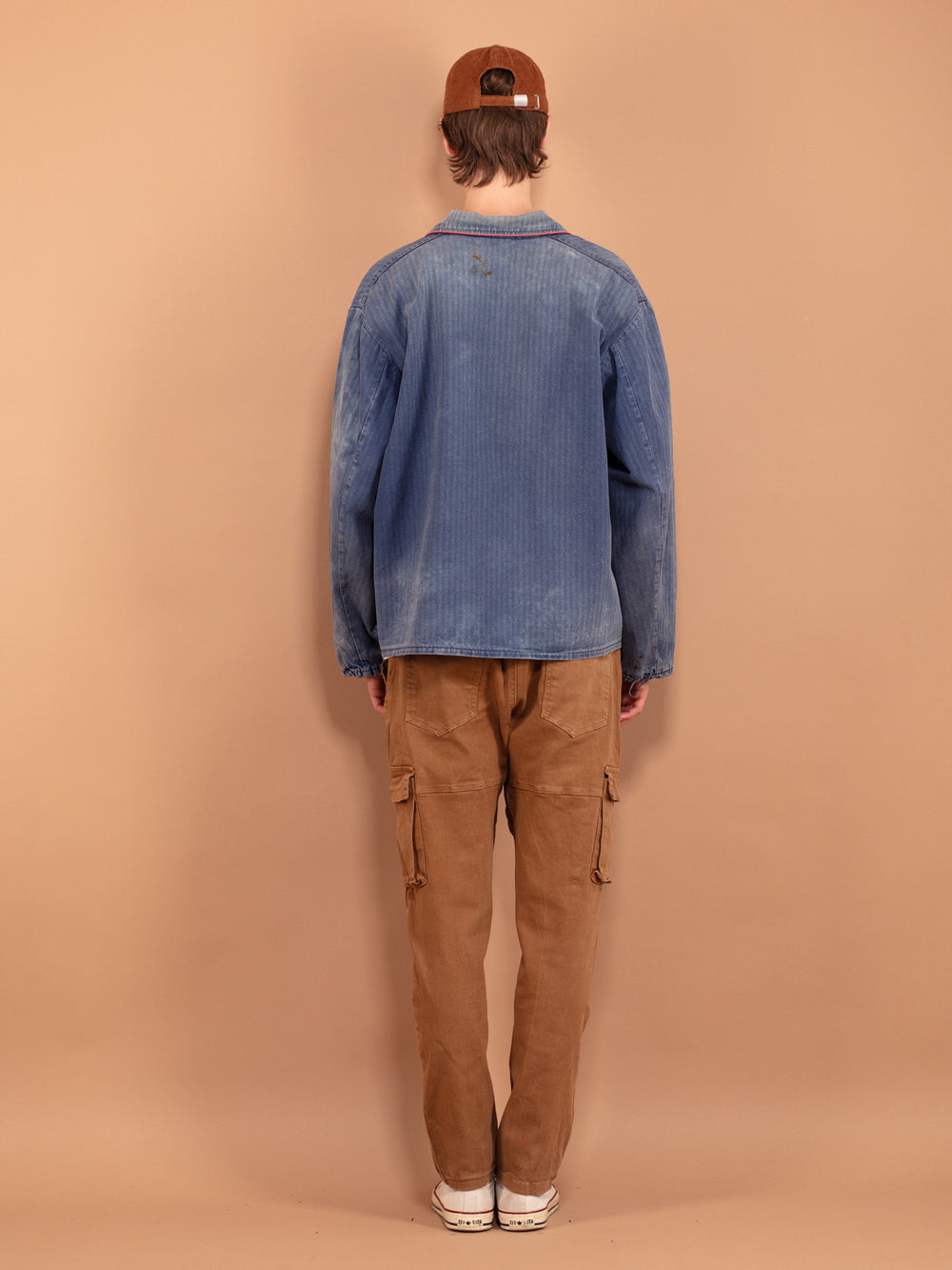 Vintage 70's Bleu-de-travail Sun Faded Work Jacket - NorthernGrip