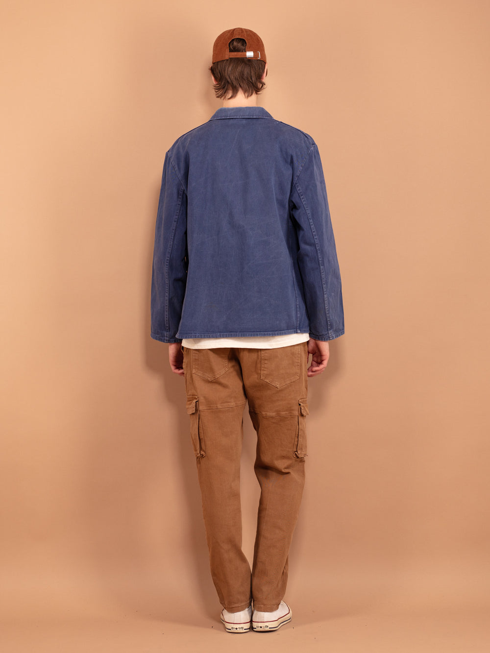Vintage 70's Bleu-de-travail Sun Faded Work Jacket - NorthernGrip
