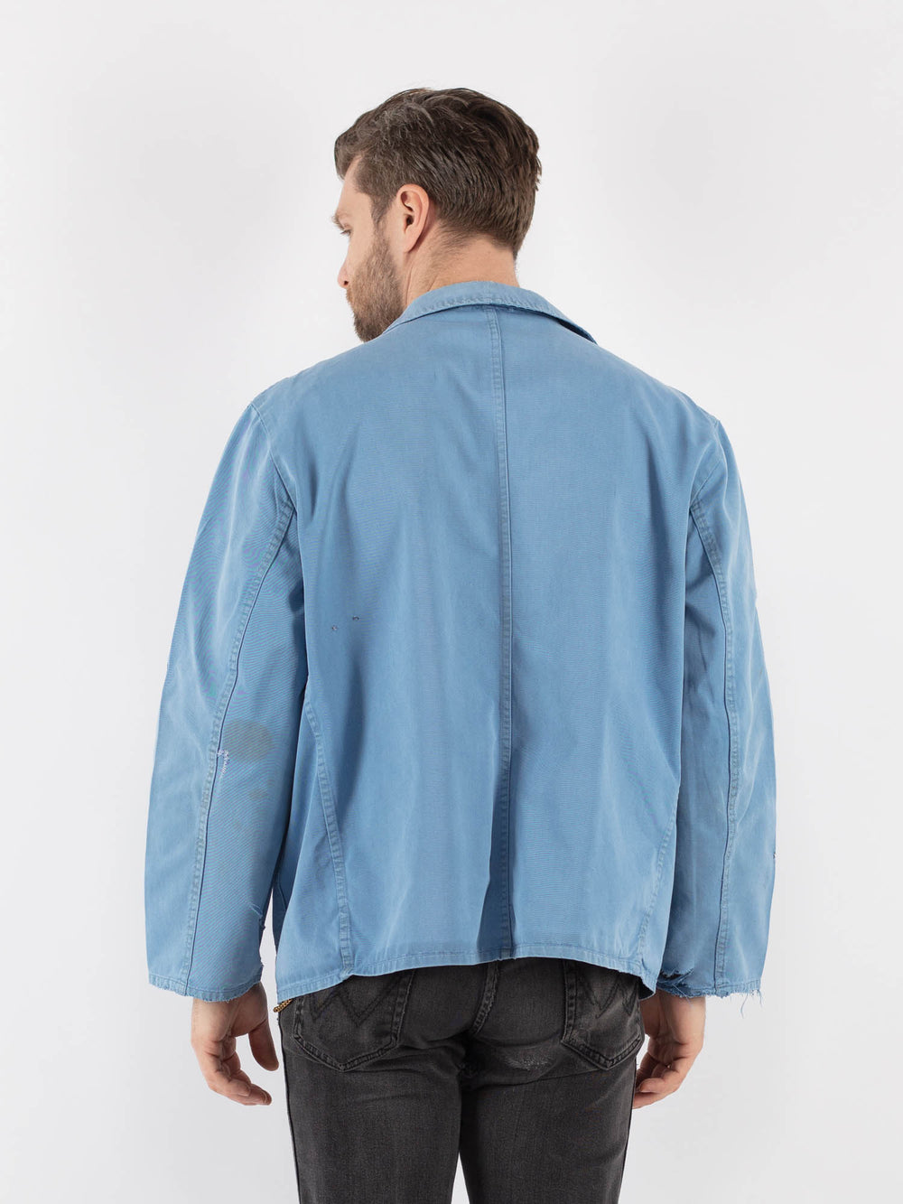 Vintage 60's Men Work Jacket in Blue