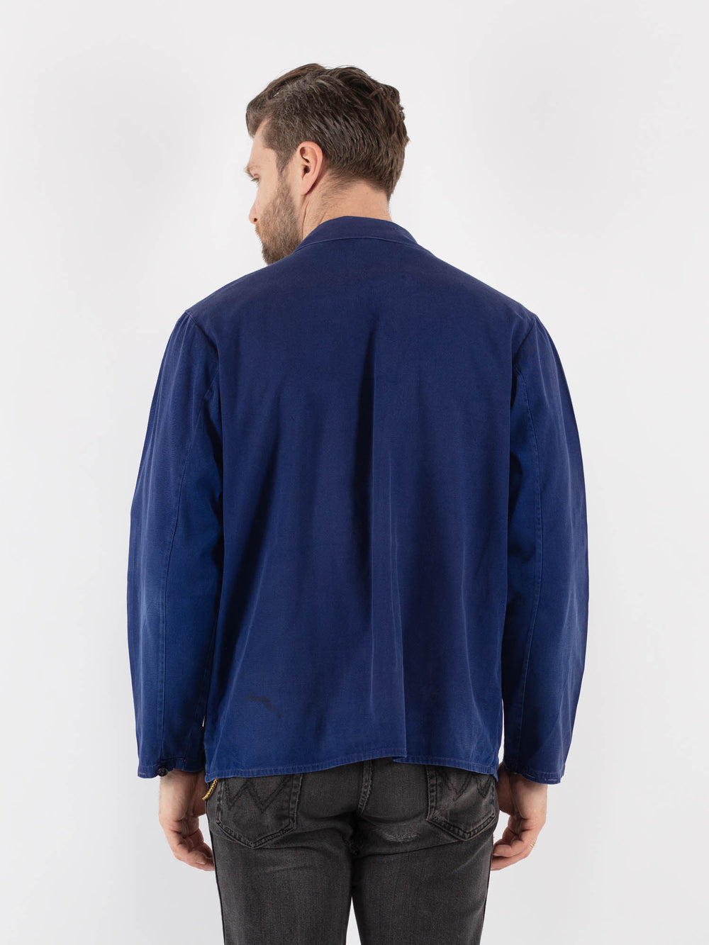 Vintage 70's Men Work Jacket in Blue