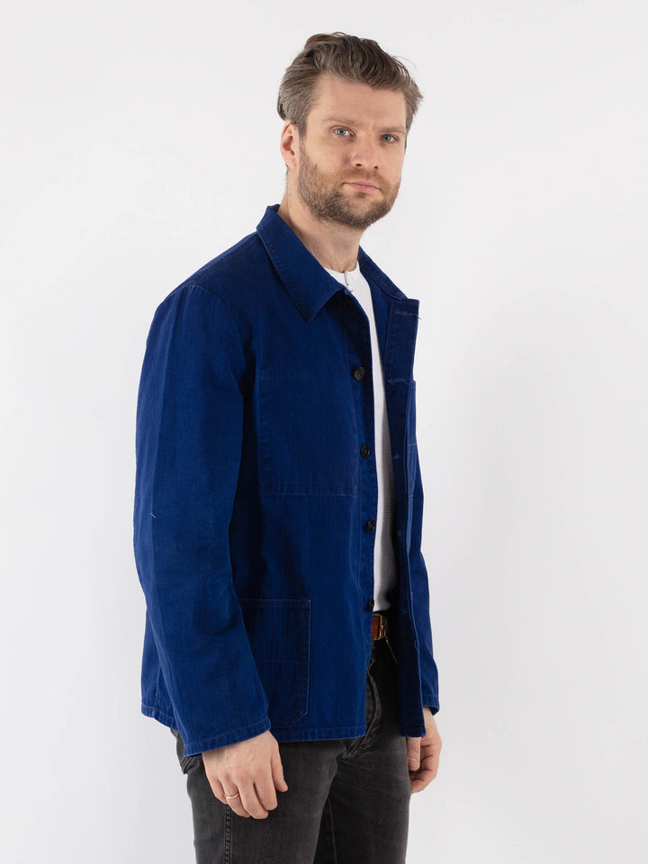 Vintage 70's Men Work Jacket in Blue