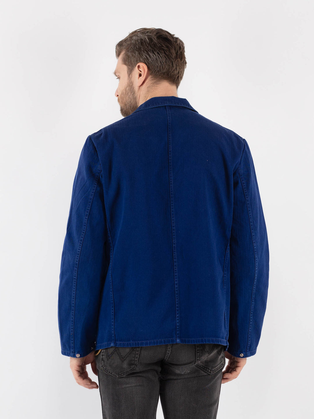 Vintage 70's Men Work Jacket in Blue