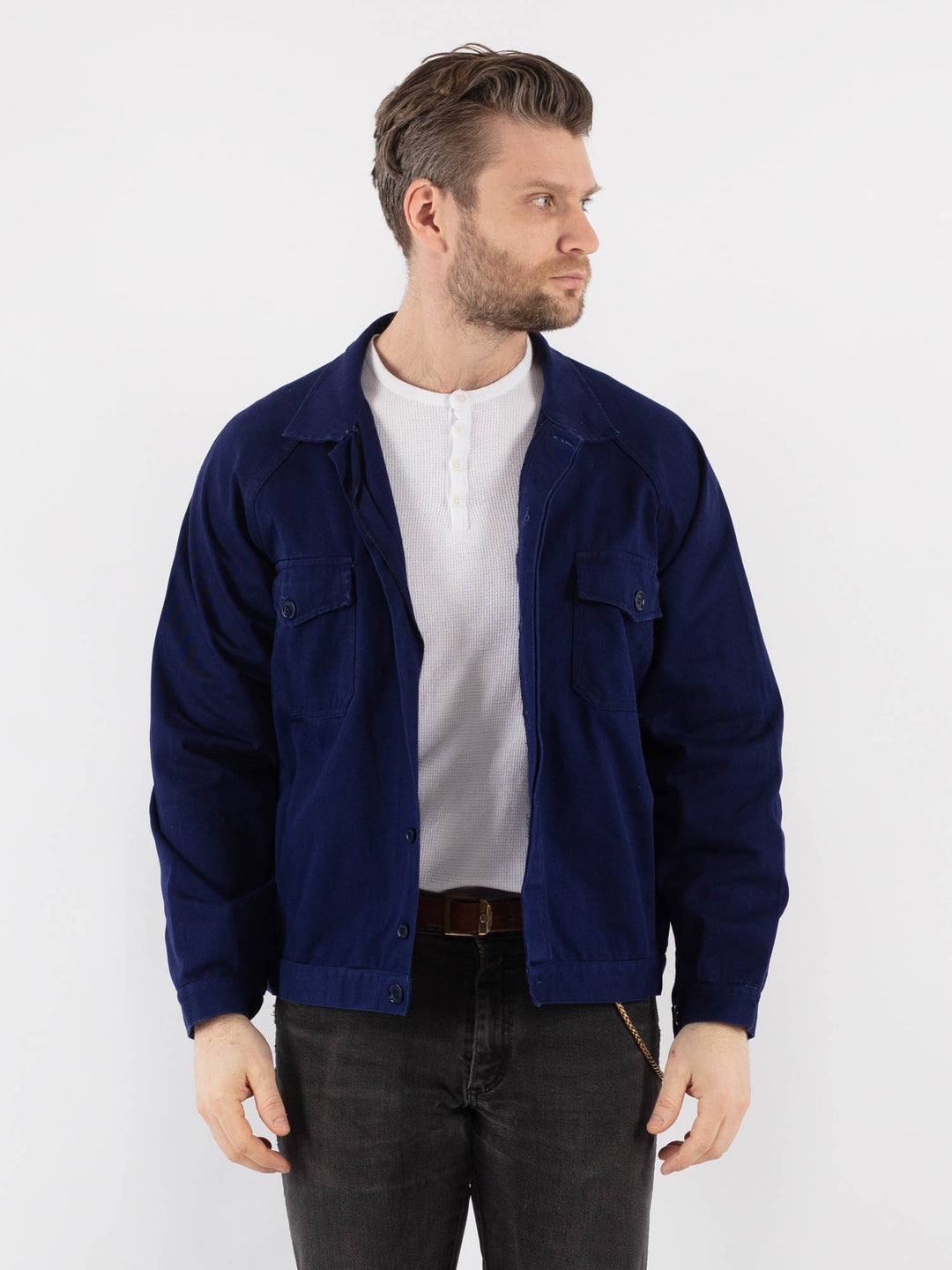 Work Jacket Mens Navy Canvas Jacket Online Vintage Store