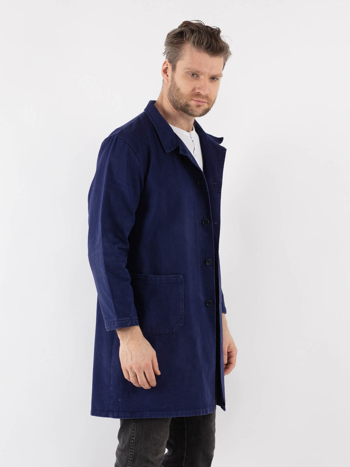 Vintage 70's Men Work Jacket in Blue