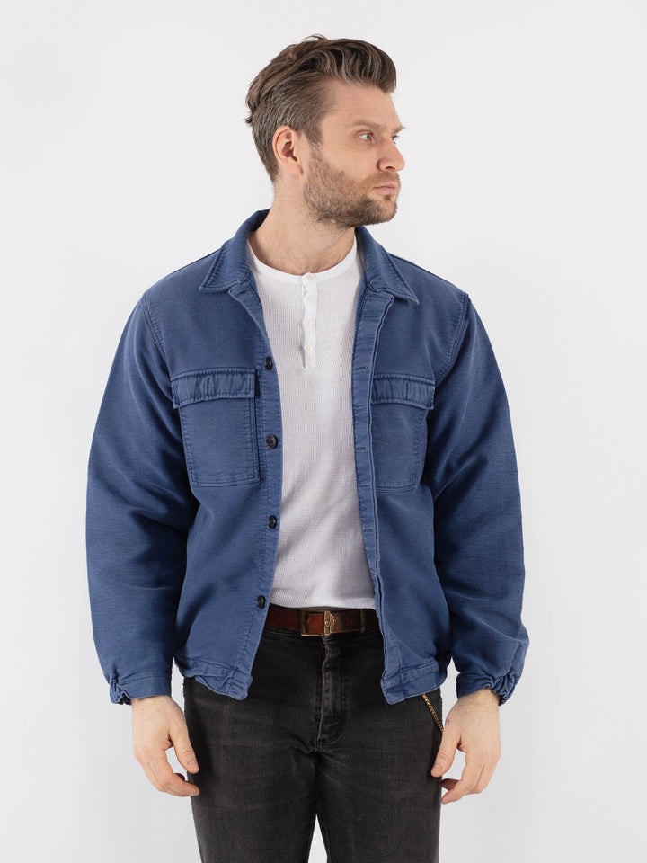 Vintage 70's Men Work Jacket in Blue