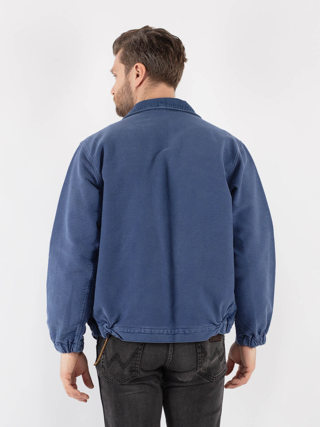 Vintage 70's Men Work Jacket in Blue